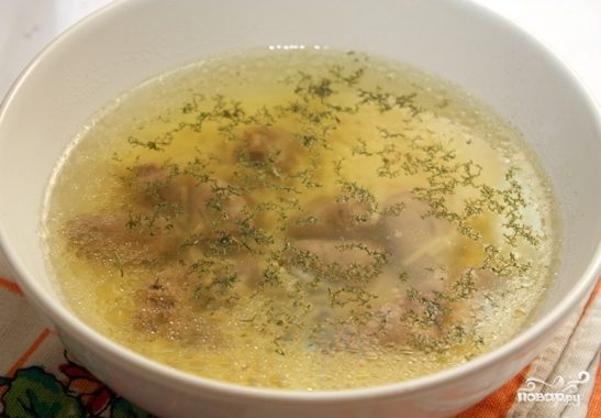 Суп из куриных сердечек